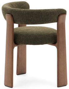 Krzesło z litego drewna jesionowego w kolorze khaki i brązowym Granite – Kave Home