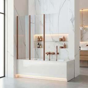 Parawan Rea Agat-3 120 Nawannowy Składany Miedź Szczotkowana