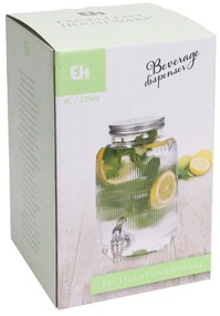 Dozownik do napojów słoik z kranikiem, 4 l