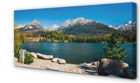 Obraz drukowany na płótnie Góry i Jezioro