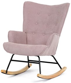 Fotel bujany PINK2, różowy