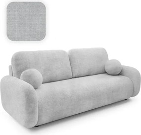 Sofa VIDI Rozkładana Dwuosobowa Szara Szenil Japandi