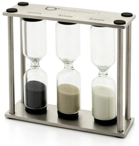 Minutnik klepsydrowy w kolorze srebra Duet – Bredemeijer