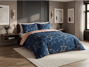 PrzytulneMieszkanie.pl PrzytulneMieszkanie.pl Pościel z mikroflanelu STARMISS ciemnoniebieska Rozmiar pościeli: 70 x 90 cm | 140 x 220 cm
