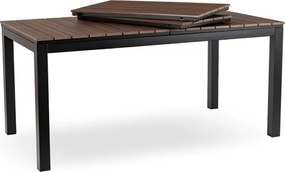 Stół Ogrodowy Prostokątny ARGOS 160-260 cm Rozkładany Orzech/Czarny