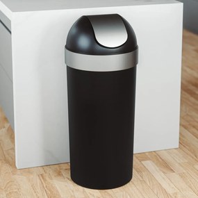 Czarny plastikowy kosz na śmieci 62 l Venti – Umbra