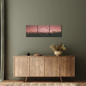 Abstrakcyjny obraz (z zegarem) (90x30 cm)
