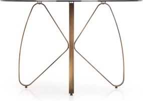 Designerski stół z okrągłym blatem ze szkła Lungo