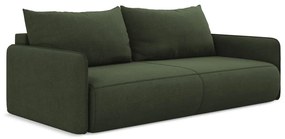 Zielona rozkładana/ze schowkiem sofa 216 cm Nanea – Makamii