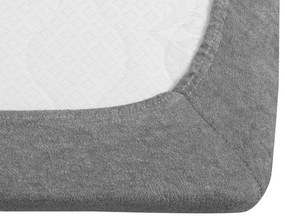 PrzytulneMieszkanie.pl Prześcieradło frotte EXCLUSIVE jasno szare 200x220 cm