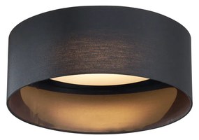 Nowoczesna lampa sufitowa czarna transparentna 40 cm z LED z 3-stopniową regulacją ściemniania - Sue