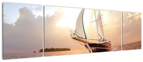 Obraz jachtu (170x50 cm)