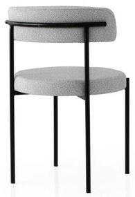 Zestaw krzeseł do jadalni Gini Light Grey andBlack, 2 szt.