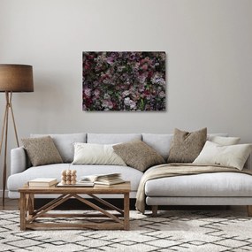 Obraz na szkle - Ściana kwiatowa (70x50 cm)
