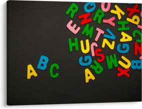 Obraz - kolorowe litery (70x50 cm)