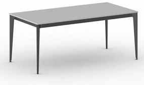 Stół konferencyjny do biura PRIMO ACTION, 180x90 cm, czarna podstawa, szary