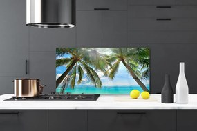 Panel Szklany Tropikalny Brzeg Oceanu