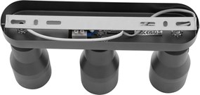 Okrągły reflektor sufitowy, kolor ciemnoszary, oprawa GU10, 50 mm, 3-punktowy - Stanley