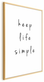 Plakat Simple 21x30 cm z ramą złotą bez marginesu ARTGEIST B