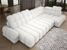 Narożnik TOLLO XL z elektryczną regulacją siedziska Prawostronny w tkaninie promocyjnej BUBBLE 01 WERSAL