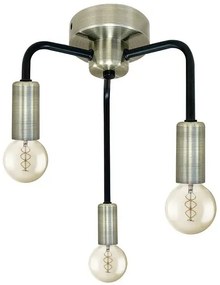 Trzyramienna loftowa lampa sufitowa czarny mat - V136-Vileta