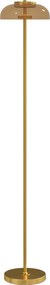 HOMCOM LED Lampa stojąca do salonu, lampa podłogowa z ciepłym światłem 3000 K, włącznik nożny, 25 x 25 x 134 cm, mosiądz