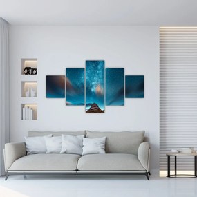 Obraz niebieskiej drogi mlecznej (125x70 cm)