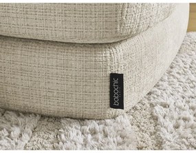 Beżowy podnóżek z tkaniny szenilowej Leonore – Bobochic Paris