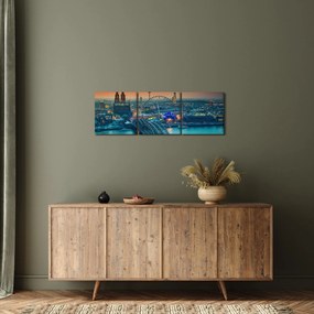 Obraz - Kolonia (z zegarem) (90x30 cm)