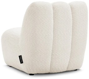 Biały fotel z materiału bouclé Janissaire – Bobochic Paris