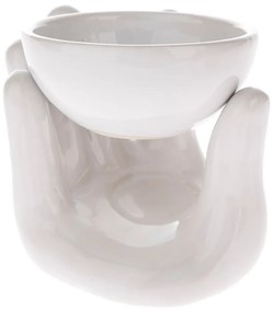Biała ceramiczna lampka aromatyczna Dakls Posture