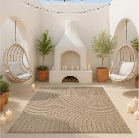 Dywan Kos nowoczesny zewnętrzny łuków, Natura, 120 x 160 cm