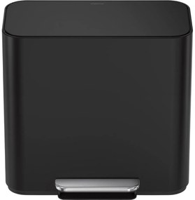 Simplehuman Mini kosz na śmieci z pedałem dosegregacji odpadów 15 l, czarny matowy