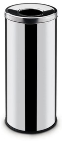 Kosz na śmieci do segregacji odpadów, 45 L, nierdzewny, bez naklejki