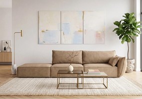 Szezlong lewy Cookie 264 x 110 cm Manila 21 beż