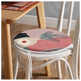 Poduszka na krzesło ø 42 cm Illustrated Flower – Mila Home