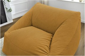 Żółty sztruksowy worek do siedzenia Lilibet – Bobochic Paris