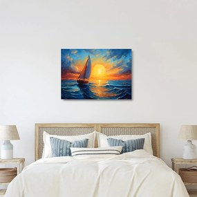 Obraz na szkle - Żaglówki (70x50 cm)