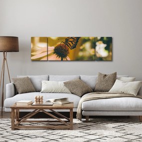 Obraz motyla na kwiatku (170x50 cm)