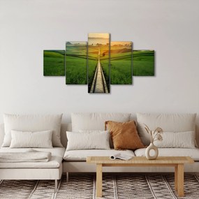 Obraz - Wschód słońca nad doliną (125x70 cm)