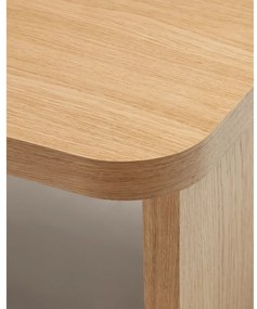 Stolik w dekorze dębu w naturalnym kolorze 75x140 cm Oaq – Kave Home
