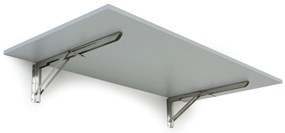 Stół składany na ścianie, 120x60 cm, nośność 30 kg, szary