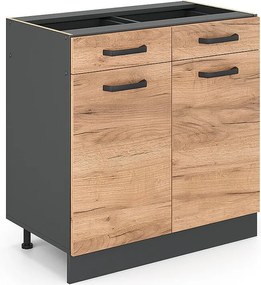 Szafka dolna do kuchni złoty dąb energetyczny 80x46x81.6 r-line