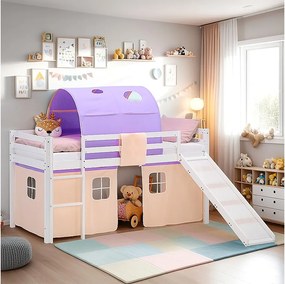 Łóżko piętrowe dla dzieci 90x200 cm Białe