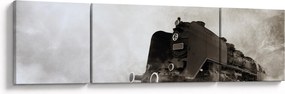 Obraz - Pociąg we mgle (170x50 cm)