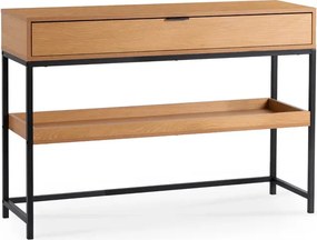 Konsola do Przedpokoju RUBY 100 cm z Półką Dąb/Czarny Loft