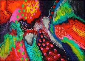 Abstrakcyjny obraz - kolory (70x50 cm)