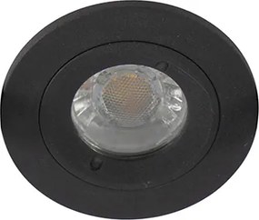 Nowoczesny inteligentny reflektor wpuszczany czarny okrągły z WiFi GU10 IP54 - Xena