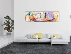 Obraz - Abstrakcja, ptaszek (170x50 cm)