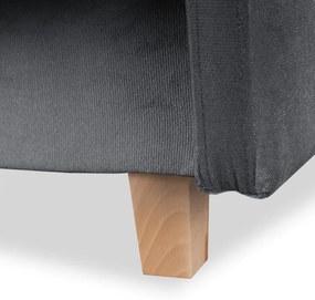Sofa z Funkcją Spania CUBA Rozkładana Wersalka Dwuosobowa Szara Nowoczesna do Salonu